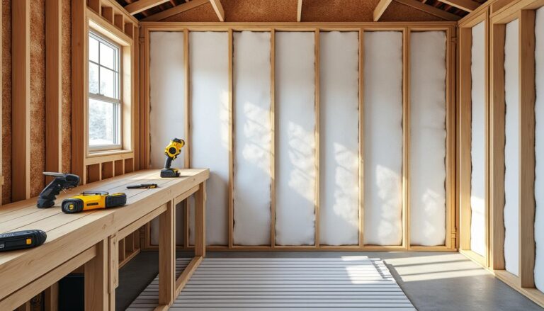 learn effective methods to insulate your shed for year-round comfort, keeping it warm in winter and cool in summer with easy-to-follow tips.